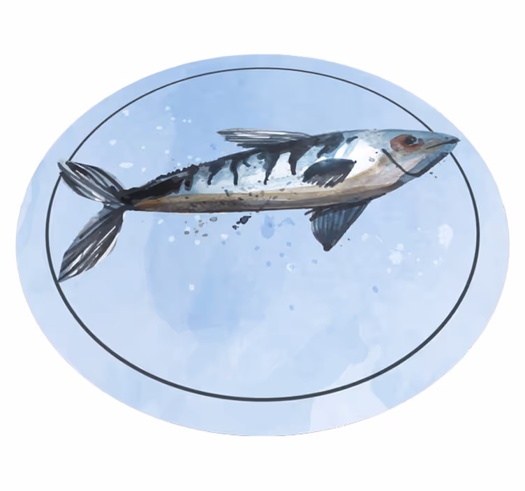 Abstrakt havsmat djur vinyl matta - Tenstickers
