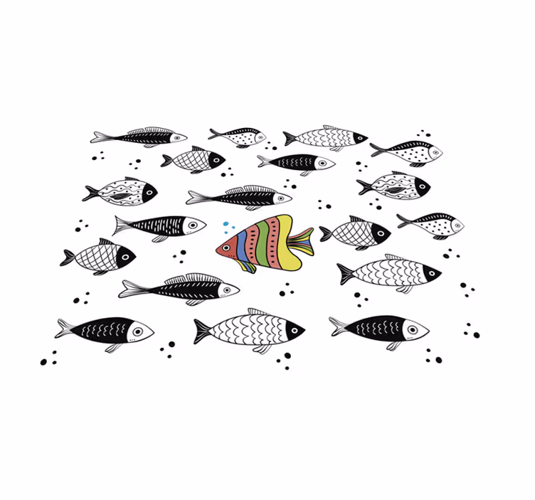 Fiskmönster Vinylmatta djur - Tenstickers