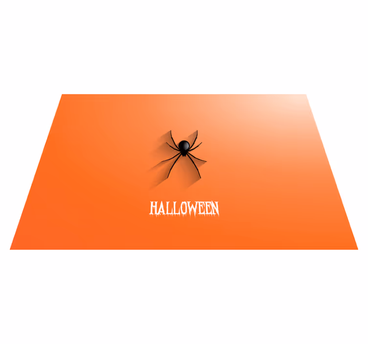Spindel halloween vinyl hall matta - Tenstickers