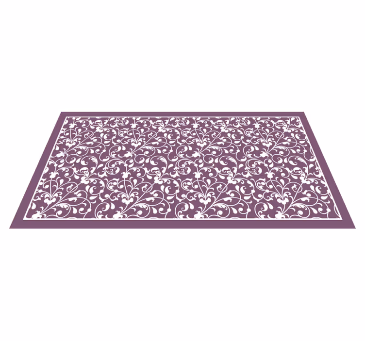 Prydnadsblad paisley vinyl hall matta - Tenstickers