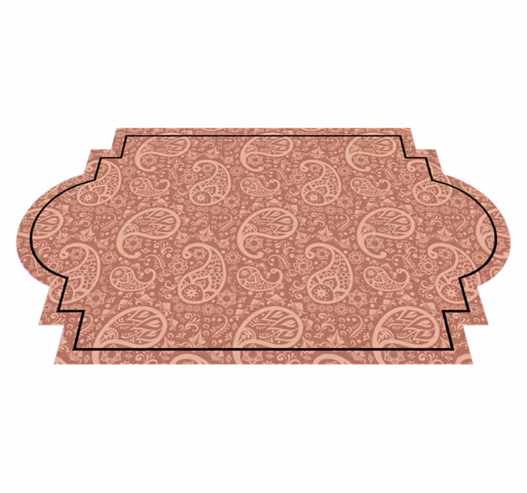 Paisley mönster entré vinyl matta - Tenstickers