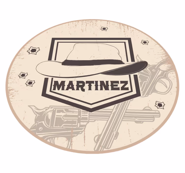 Anpassningsbar western Vinylmatta namn - Tenstickers