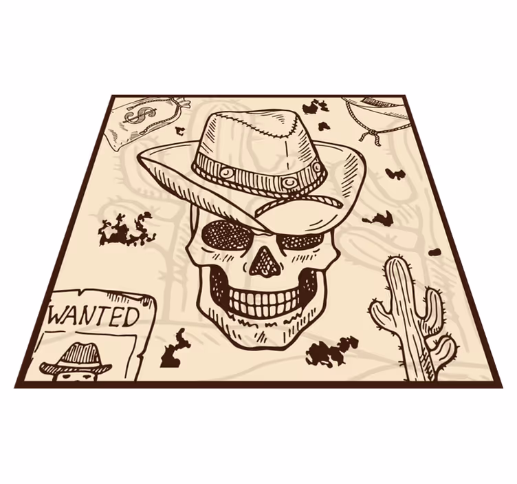 Västra tema illustration Vinylmatta Ungdom - Tenstickers