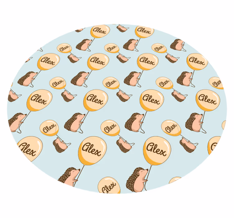 Skräddarsydd igelkott Vinylmatta namn - Tenstickers