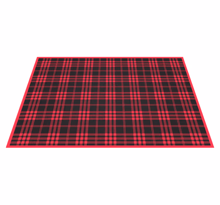 Jul tartan mönster ränder vinyl matta - Tenstickers