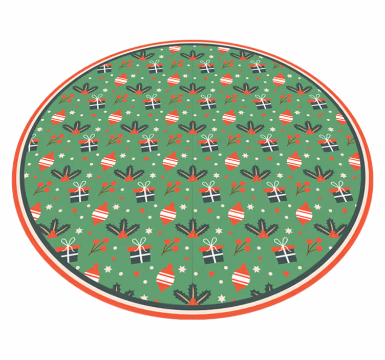 Jul godis mönster vinyl sovrum mattan - Tenstickers
