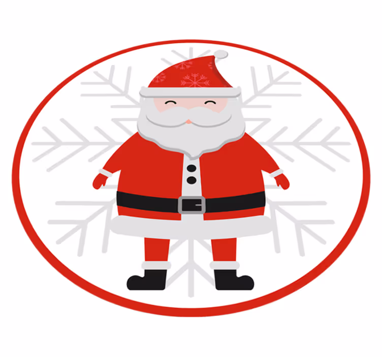 Jultomten och hohoho vinyl sovrumsmatta - Tenstickers