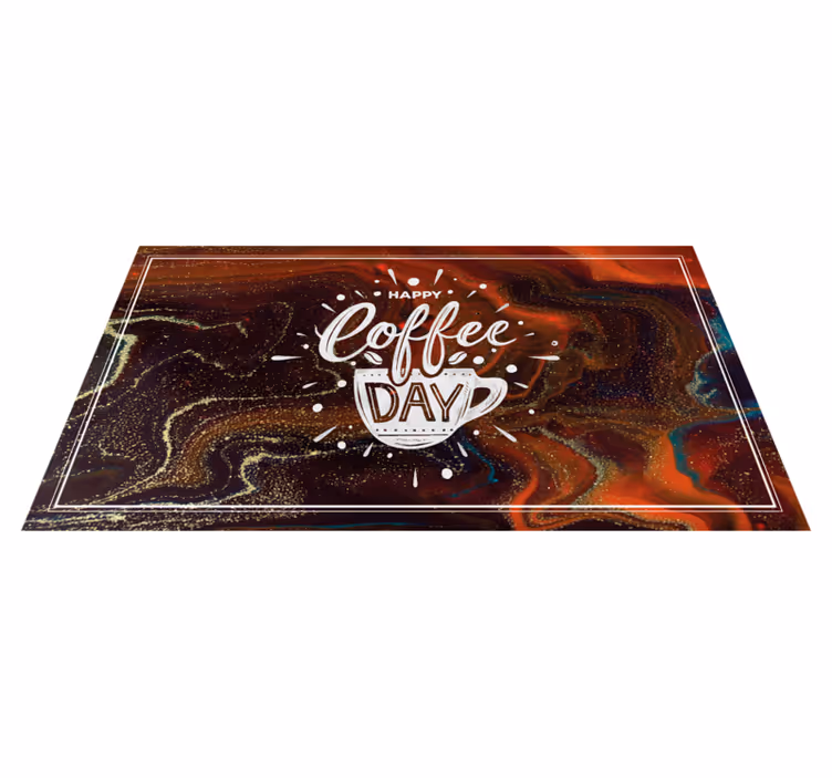 Kaffe marmor anpassad vinyl matta - Tenstickers