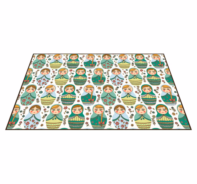 Rysk dockmotiv Vinylmatta sovrum - Tenstickers