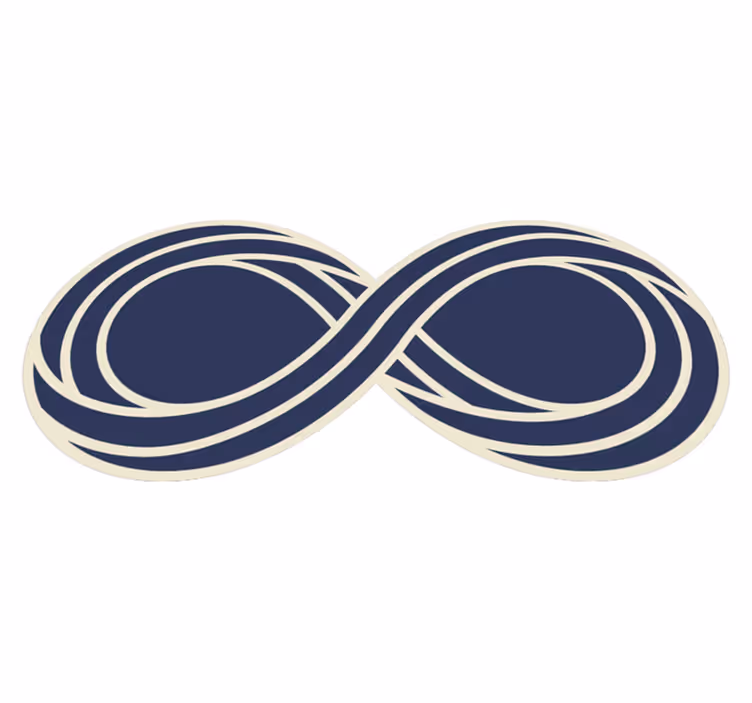 Oändlighet symbol modern matta - Tenstickers