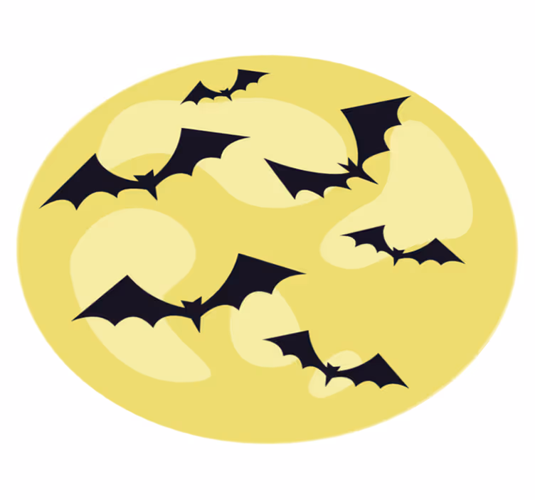 Halloween bat natt mönster vinyl matta - Tenstickers