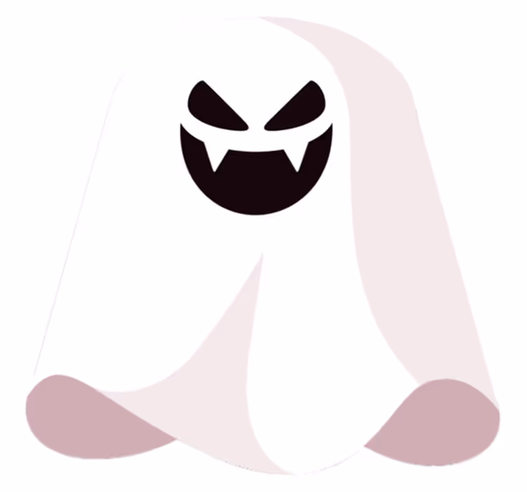 Spooky ghost vinyl matta design - Tenstickers