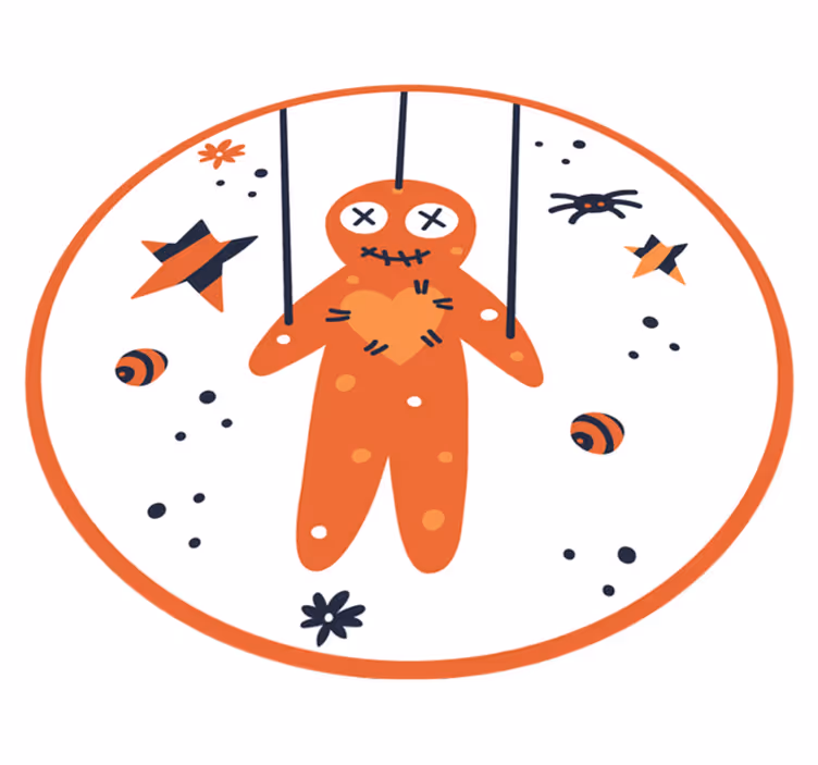 Halloween marionett leende vinyl sovrumsmatta - Tenstickers
