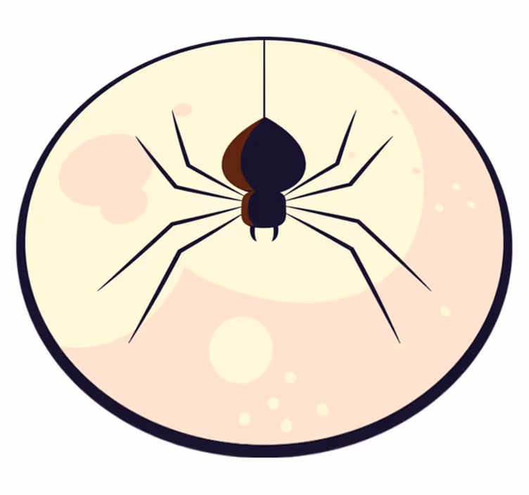 Spindel illustration Vinylmatta Halloween - Tenstickers
