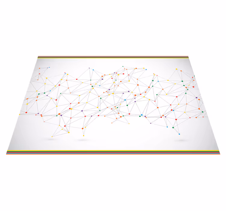 Geometriska förbindelser Vinylmatta geometrisk - Tenstickers