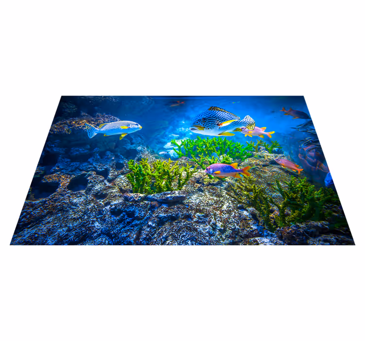 Undervattensfiskar djur vinyl matta - Tenstickers