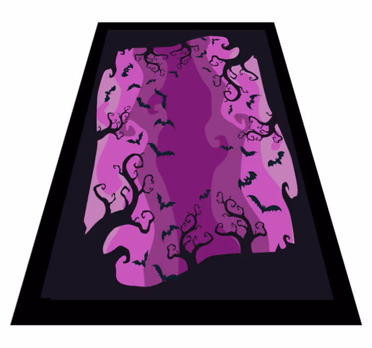 Läskiga kattsilhuetter Vinylmatta Halloween - Tenstickers