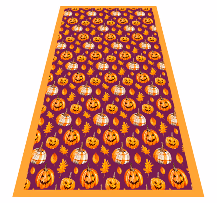 Pumpor halloween vinylmatta - Tenstickers