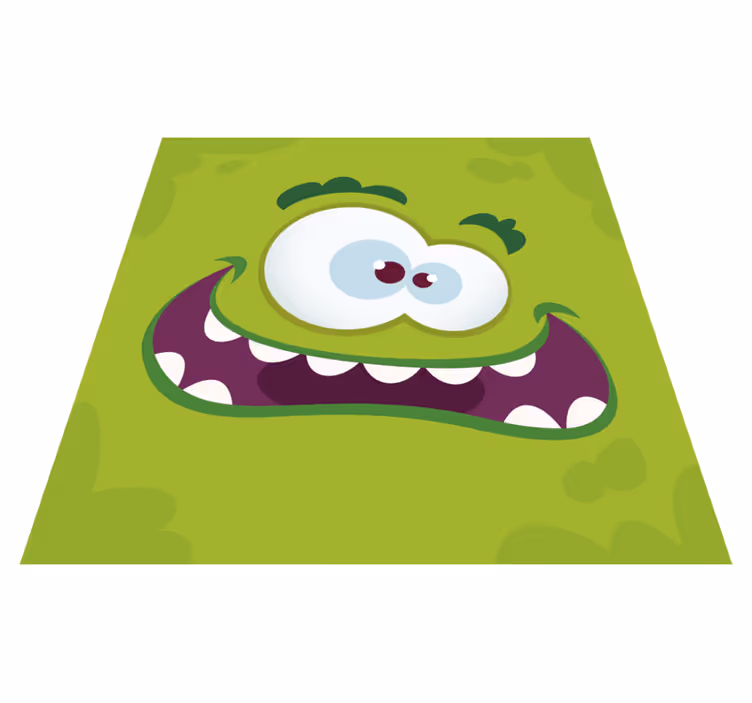 Monster grön vinyl matta barn vinyl matta - Tenstickers