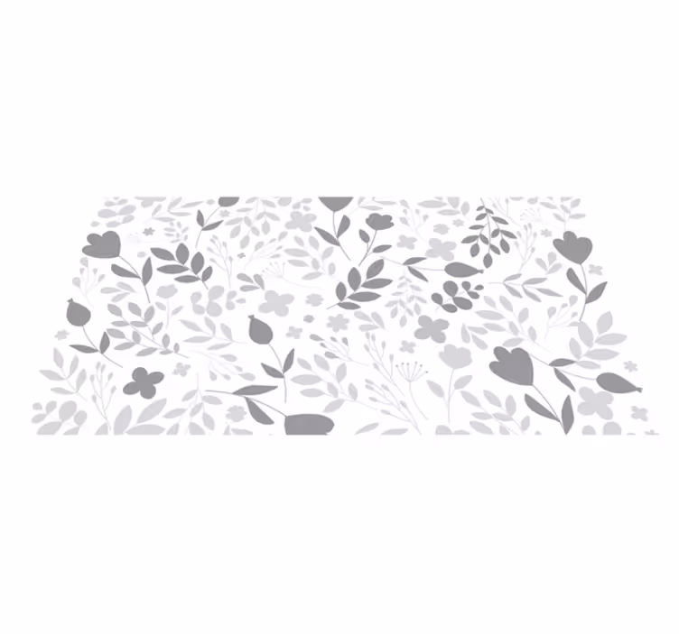 Blommig siluett Vinylmatta blommor och växter - Tenstickers