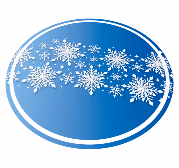 Vinter snöflingor Vinylmatta Jul - Tenstickers