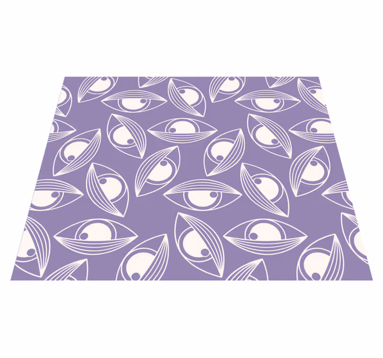 Mystiskt mönster lila vinyl matta modern matta - Tenstickers