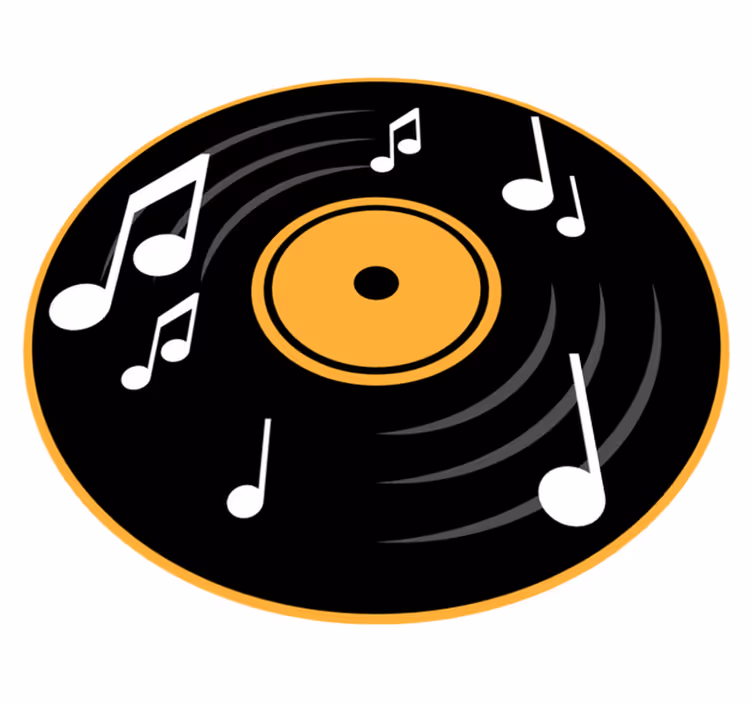 Musiknoter tonåring vinyl matta - Tenstickers