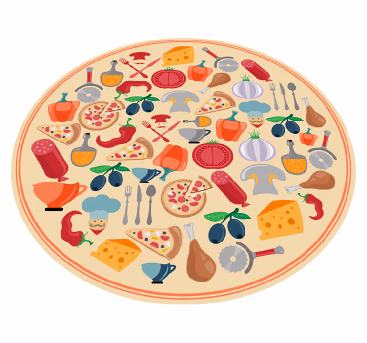 Kulinariska motiv Vinylmatta Kök - Tenstickers