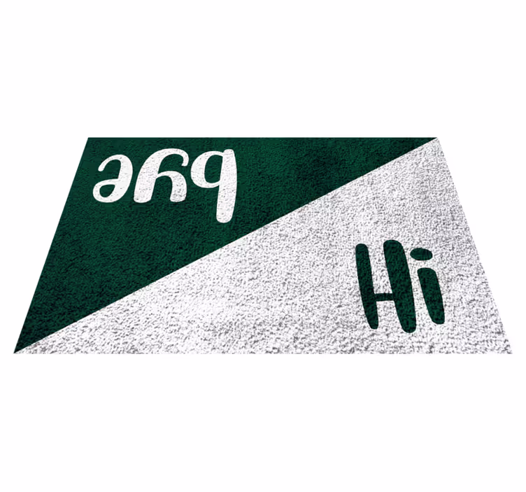 Hej och hejdå anpassad vinylmatta - Tenstickers