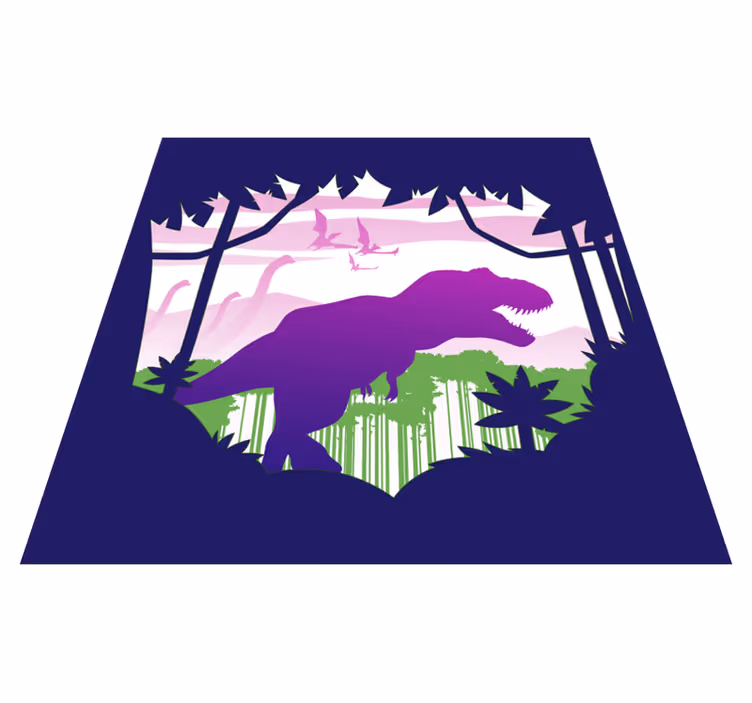 Dinosaurie siluett Andra Vinylmattor - Tenstickers