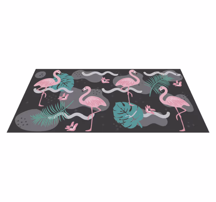 Tropisk flamingo mönster Vinylmatta djur - Tenstickers