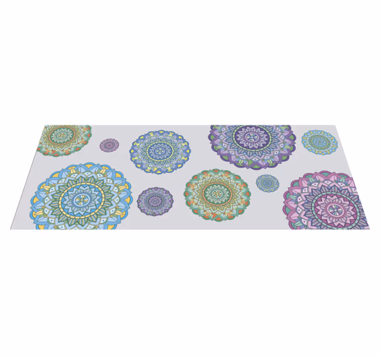 Mandala ensemble Vinylmatta Mandala - Tenstickers