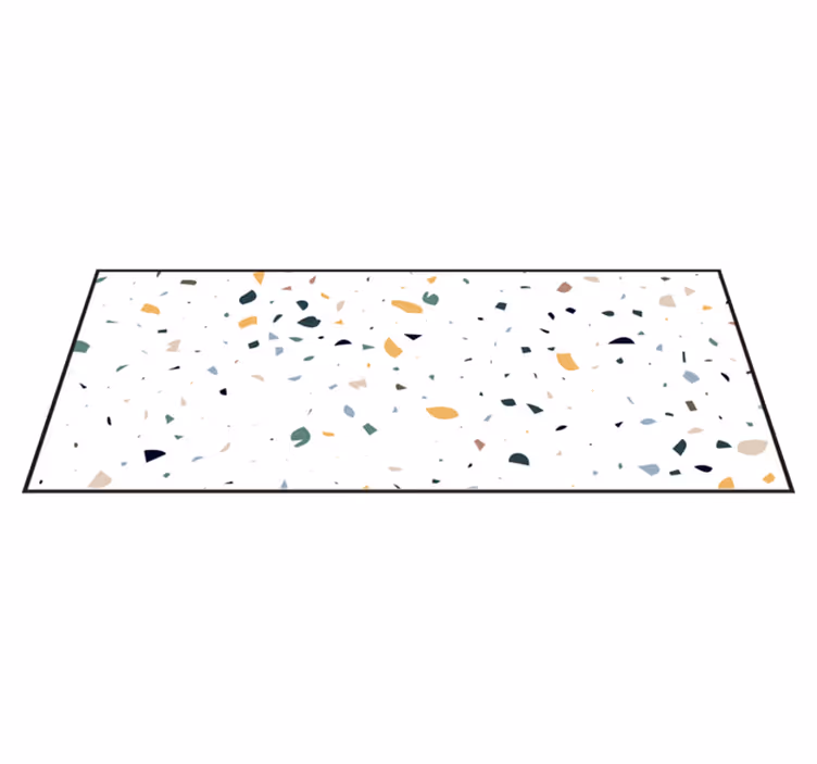 Vit terrazzo minimal matta - Tenstickers