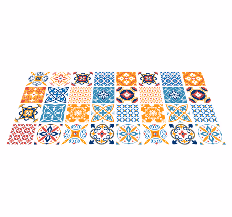 Handmålade portugisiska plattor kakel matta - Tenstickers