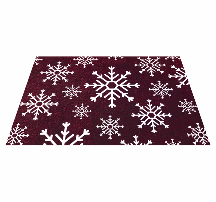 Festliga snöflingor Vinylmatta Jul - Tenstickers