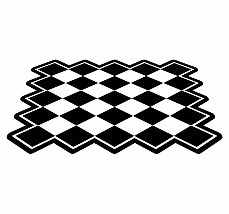 Rutigt mönster Vinylmatta geometrisk - Tenstickers