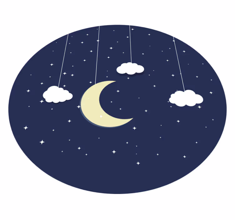 Starry night star vinyl matta - Tenstickers