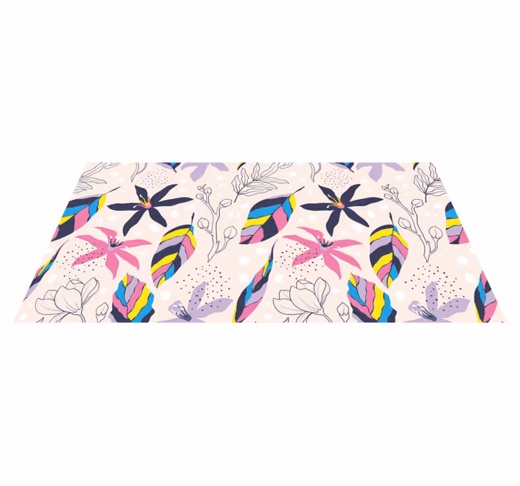Blom blomma blommig matta - Tenstickers