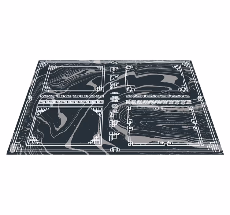 Marmorerad textil vinylmatta i marmor - Tenstickers