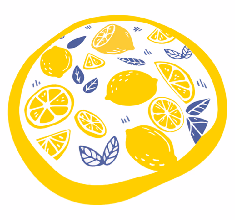 Citroner kök golvplattor - Tenstickers