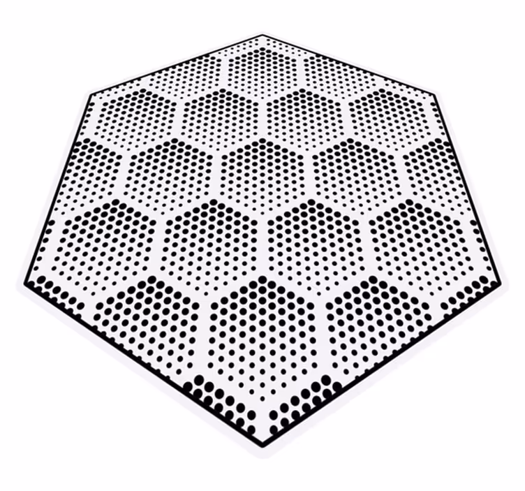Sexkantiga prickar mönster Vinylmatta geometrisk - Tenstickers
