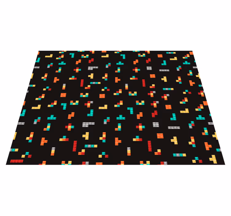 Retro tetris vintage vinylmatta - Tenstickers
