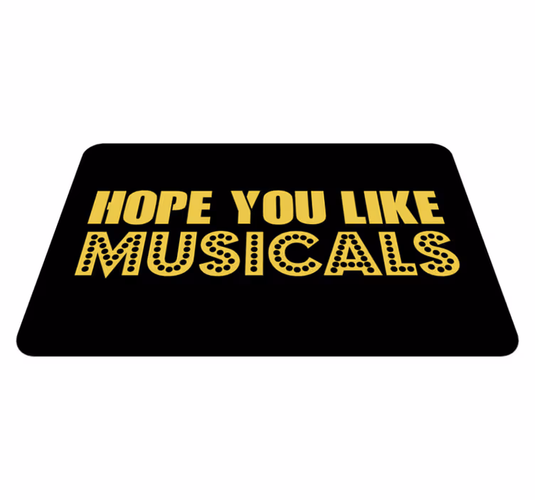 Hoppas som musikaler Vinylmattor med fraser - Tenstickers