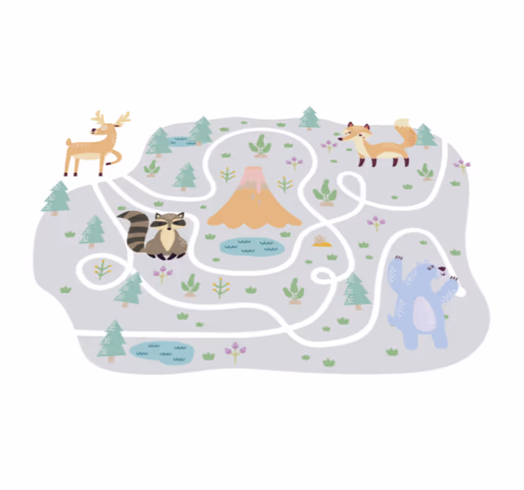 Bleknad stadsväg vinylmatta - Tenstickers