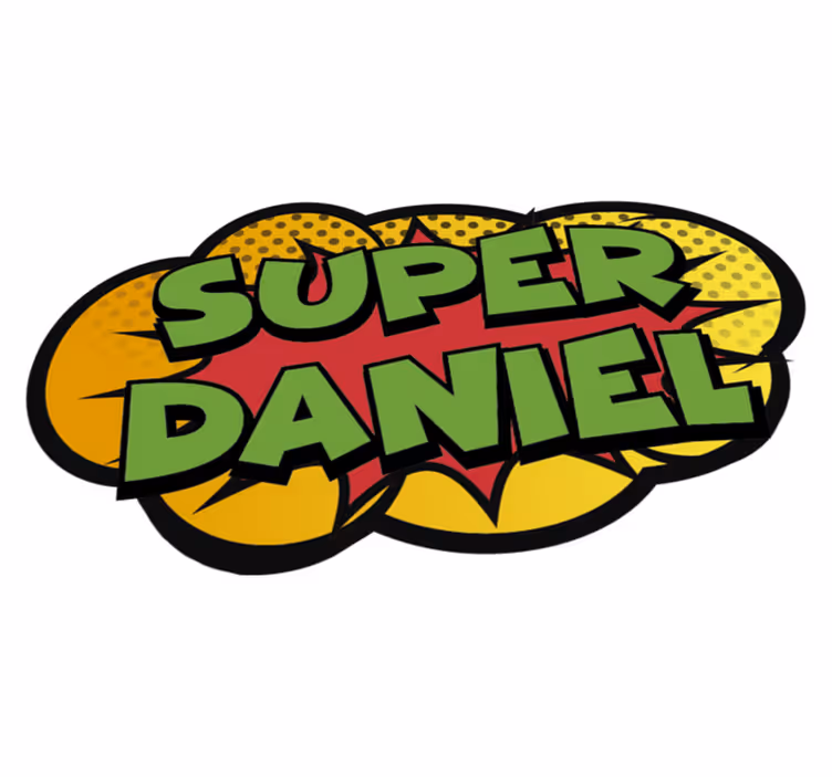 Superhjälte anpassningsbar Vinylmatta namn - Tenstickers