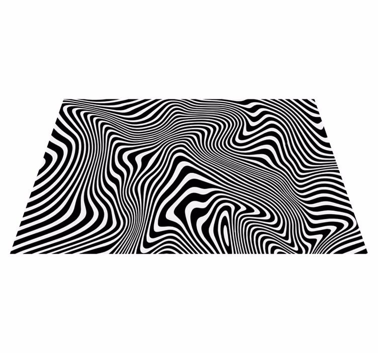Vågig optisk illusion Vinlymatta randiga - Tenstickers