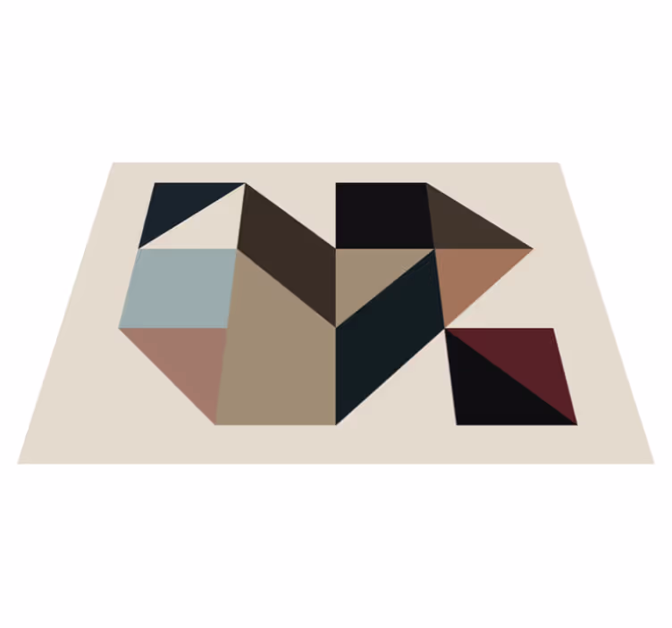 Geometriska former dekor Vinylmatta geometrisk - Tenstickers