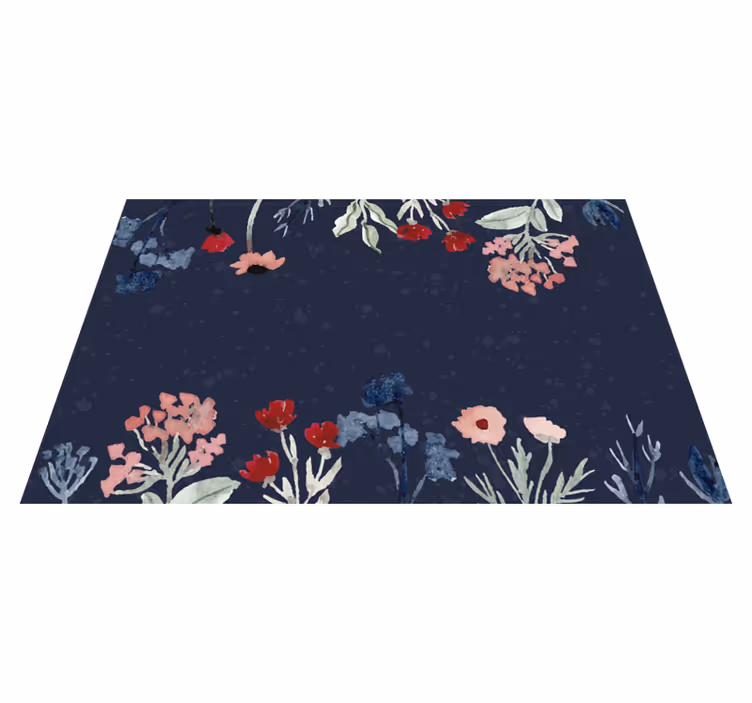 Vinyl matta vintage blommor vintage matta - Tenstickers