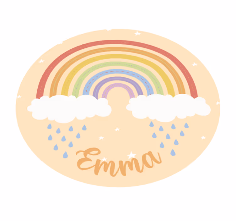 Personlig regnbåge vinylmatta - Tenstickers