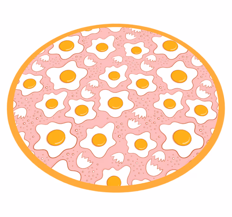 Cirkulärt äggmönster Vinylmatta Barn - Tenstickers